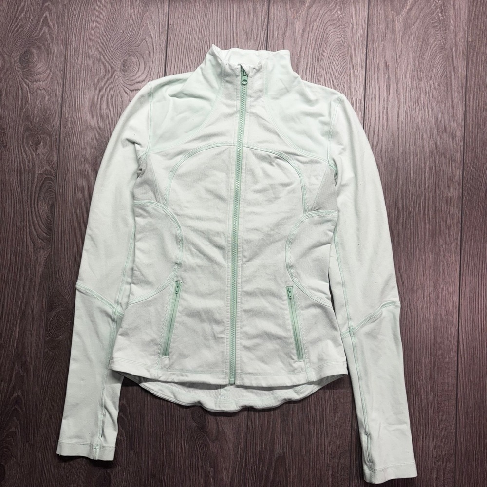 Lululemon Define Jacket Luon Mint Green Full Zip Yoga Athletic Size 6